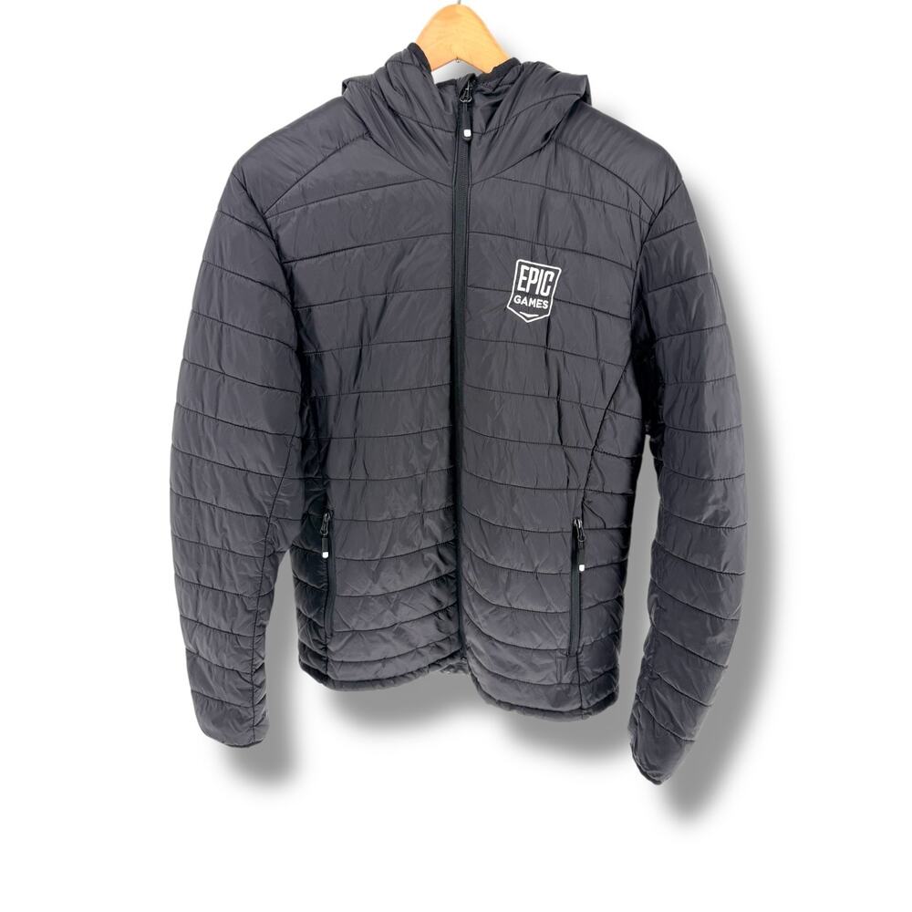 Epic Games Puffer‎ Jacket (employee Exclusive L) Size M Black Fortnite Gaming